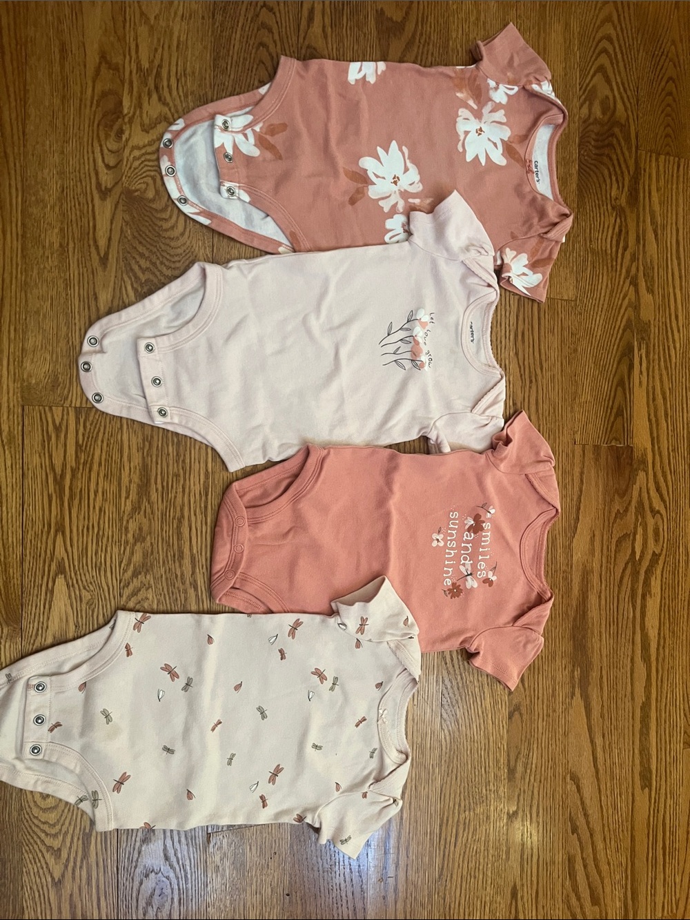 Carter's Dusty Rose Floral Baby Bodysuit